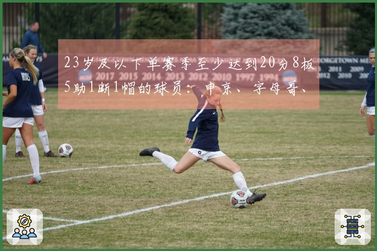 23岁及以下单赛季至少达到20分8板5助1断1帽的球员：申京、字母哥、狼王